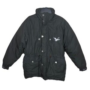 VINTAGE Triple Fat Goose Jacket Mens Medium Down Filled Parka Black NO HOOD